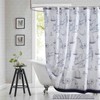 BESTRIPES Aviation Waterproof Fabric Shower Curtain,Blue Printed Shower Curtain for