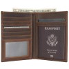 Polare Luxury RFID Blocking Leather Passport Holder Travel Wallet For