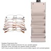 5 Slot Eyeglasses Storage Case Black Folding Multi Compartment Sunglass