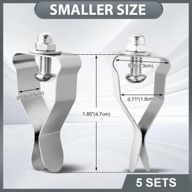 Tandefio 5 Sets Window Well Cover Clips Outside 1.38'' x 0.79'' x 0.51'' Basement Window Well Cover Hardware Kit Spring Clip Heavy Duty Egress for Basement Courtyard Exterior Window Well