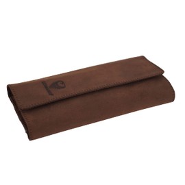 GERMANUS Leather Cigar Case for 2 Cigars - Made in EU - Wild Brown