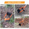 Rotary Cultivator Tool, Hand Tiller for Gardening, 2-in-1 Garden Weeding
