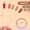 Subay 100pcs Fan-shaped Nail Swatches Sticks with Number Stickers, False