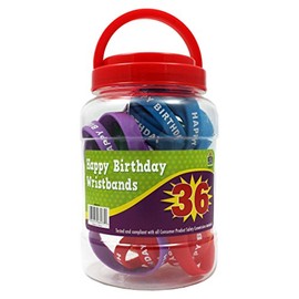 Teacher Created Resources 6577 Happy Birthday Wristbands Jar - 36 Bands