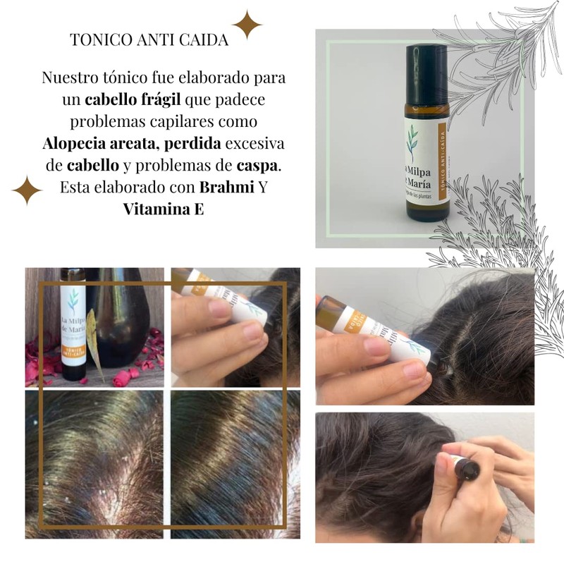 TONICO ANTI-CAIDA/adiós caspa/disminuye caída de cabello/estimula el crecimiento del cabello.