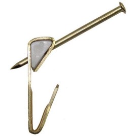 OOK 504584 Picture Hangers, Art Hangers, Brass, Reusable Picture Hooks, 30lb (4 Set)