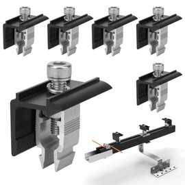 Teokantz Pack of 6 End Clamp 30 mm Black End Clamp for Mounting Photovoltaic Solar Panel Solar Module Holder End Clamp Edge Clamp for PV Solar Module Fixings Balcony Power Plant on the Roof