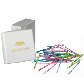 HAARallerliebst Hair Clips (Pack of 40 | Colourful Glitter Short | 35 mm) with Box for Storage