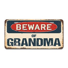 SignMission Beware of Grandma Aluminum License Plate | License Plate 12" X 6" Fits Any Car, Truck, SUV, RV, or Trailer | Made in The USA