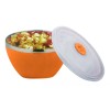 Aquila Juego De 3 Ensaladeras Acero Inoxidable Con Tapa Naranja