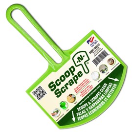 Buddy Tools Scoop-N-Scrape - Efficient Bucket Scoop for 5-Gallon - Lightweight and Durable Curved Bucket Trowel - Made with Heavy-Duty Nylon - Scrapes Clean, No More Shavings - Pack of 2