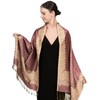 Achillea Elegant Reversible Paisley Border Pattern Pashmina Shawl Wrap Scarf