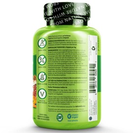 NATURELO Teen Multivitamin - Whole Food Multivitamin - with Minerals for Teenage Boys & Girls - Supplement for Active Kids - Non-GMO - Vegan & Vegetarian - 60 Capsules