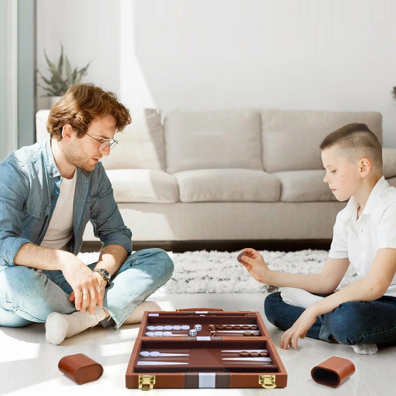 RERIVER Backgammon Set 2 Players Classic Backgammon Sets for Adults