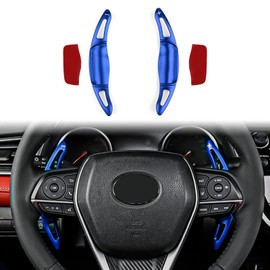 CKE Compatible with Toyota Camry 2024 2023 2022 2021 2020 2019 2018 for Corolla RAV4 Avalon Accessories Sporty Car Paddle Shifter Extension Shift Paddle Cover Trims -Blue