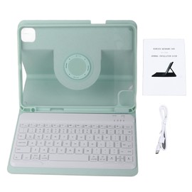 Tablet Protective Case Light Green Folding Stand Cover with Keyboard and Pen Slot for IOS 10.9 Inch Tablet 11