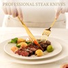 Astercook Silverware Set 48-Piece Gold Flatware Set with Steak Knives