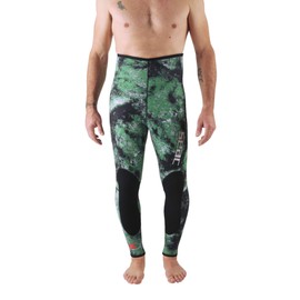 SEAC Ghost, High-Waisted Pant in 5 mm Ultrastretch Neoprene for Freediving and Spearfishing, camo Green, Large (0010352250080A)