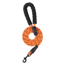 Short Dog Leash,Rope Traffic Leashes for Dogs, Reflective Dog Lead with O-Ring, Heavy Duty Pet Leash for Large and Medium Dogs (Orange, 1.0 * 150cm)
