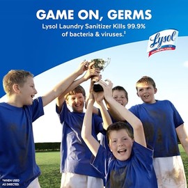 Lysol Tough Odor Eliminator Laundry Sanitizer Additive, Sanitizing Liquid for Gym Clothes and Activewear, 0% Bleach, Eliminates Odor Causing Bacteria, 90oz