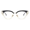 bullabulling Rhinestones Bling Bling Cateye Reading Glasses Women Blue Light