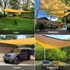 SUNLAX Custom Size Sun Shade Sail 8'x12'x14.4' Sand Triangle Canopy