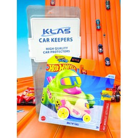 Hot Wheels Duck N' Roll (Glow in the Dark & Pink Let's Race) 5/5 Let's Race - 2024-167/250 (Short Card) - COMES IN A GENUINE KLAS CAR KEEPER PROTECTOR CASE - HTC11