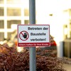 Sign Not Step the building site in Multiple Languages Aluminium/Dibond
