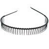Hero Headband with Comb Black 20mm Wide Metal A46
