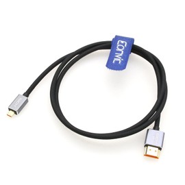 Eonvic 8K 4K Micro HDMI to HDMI Cable 2.1 48Gbps HDMI for GoPro Hero 7/6/5/4 Raspberry Pi 4 Sony A5000 handycam A6500 A73 A7S Canon R5 R7 EOS M50 ThinkPad 8, Yoga 2 Pro