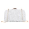 SUKUTU Feather Evening Bag for Women Shoulder Acrylic Box Bag