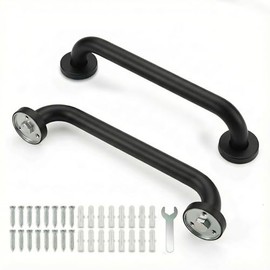 Pack of 2 Grab Bars for Seniors, 30 cm Stainless Steel Grab Bars, Bathroom Grab Handle, Shower Handle