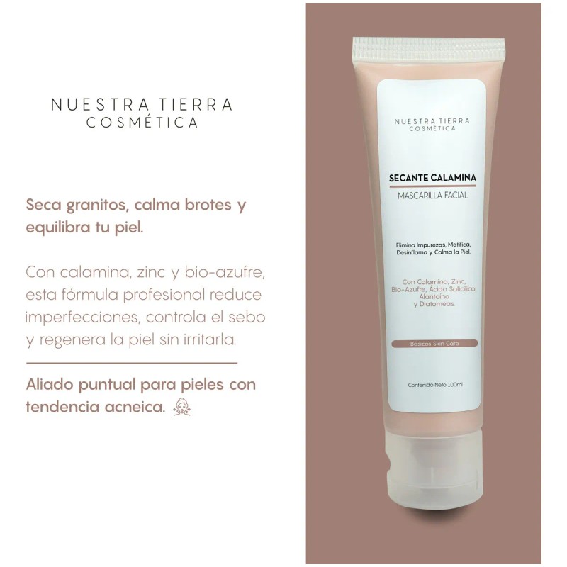 Mascarilla Facial Secante Matificante Calmante