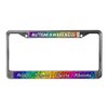 CafePress Autism Awareness License Plate Frame Chrome License Plate Frame,