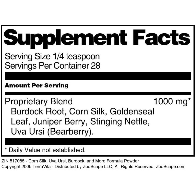 Corn Silk, Uva Ursi, Burdock, and More Formula Powder (1