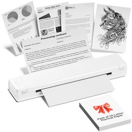 COLORWING Portable Thermal Printer M08F, Portable Wireless Printer for Travel and Home Use Compatible with iOS, Android,PC, Wireless Bluetooth Printers Support 8.5" X 11" US Letter Thermal Paper