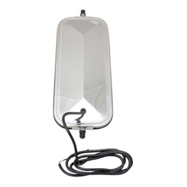 16" x 7" Stainless Steel West Coast Mirror Peak Back Heated for HD Semi Truck