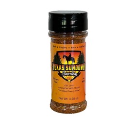 Texas Sundown Seasoning | All Purpose Seasoning | All Natural | No Sugar | Steak Seasoning | Meat Seasoning | Vegetable Seasoning | Marinade | Dry Rub | No MSG | Gluten Free | 3.25oz Bottle