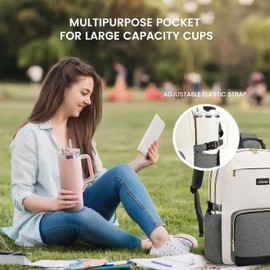 LOVEVOOK Laptop Backpack for Women with Pouch Pocket for Large Capacity Cup,15.6 Inch Backpack Womens Travel Backpack, Waterproof Laptop Computer Bag for Work Business Backpack College Teacher