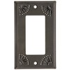 Pierced Country Tin Single GFI Cover Plate in Country Tin