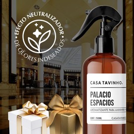Aromatizante para Hogar | Atomizador de 250ml | Aroma PALACIO Espacios | CASA TAVINHO | Para Casa y Oficina | Eliminador de Olores | Aromatizante de Ambientes y Telas