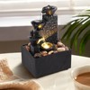 Tabletop Waterfall Decor With Soft Light Natural Ambience - Stacked