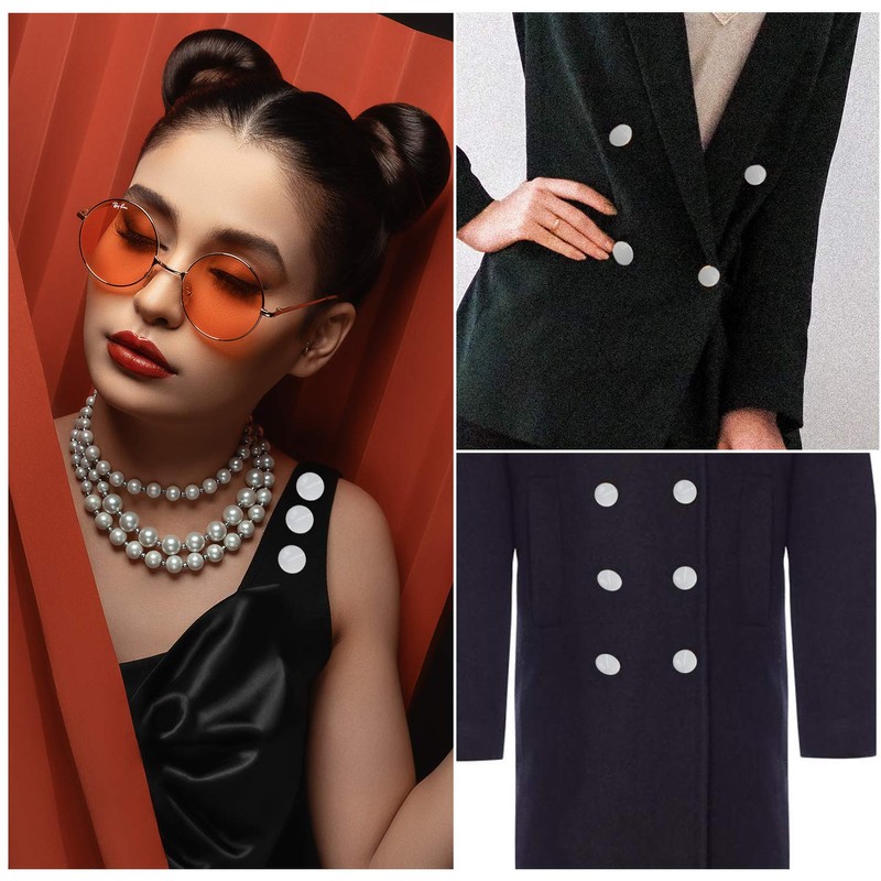 Weddecor Plastic Buttons, Dome White, 100g