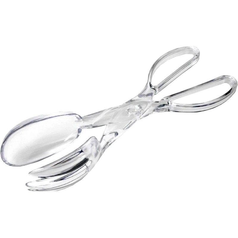 Chef Craft Premium Salad Scissor Tongs, 11.25 inch, Clear