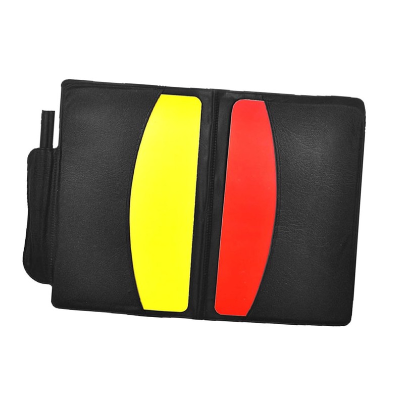 Kisangel 2pcs Set Referee Kit for Soccer Cards Pencil Scorebook