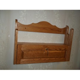handmade 1 Gun Rack with Locking Storage Compartment ~ Golden Oak Finish