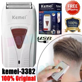 Unbranded KEMEI 2024 Electric Shaver Trimmer Razor Rechargeable Hair Beard Shaving Machine - Kemei- 3382