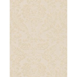 Sample for Display Purpose only.Concord Wallcoverings Textured Wallpaper Damask Floral Ornament, Cream Rose Glitter, 7 in x 10 in, 290274