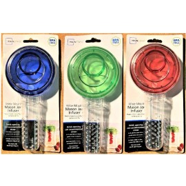 Mainstays Mason Jar Infuser Lid, Wide Mouth, with Opening for Straw CHOOSE COLOR - Blue