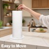 Buruis Wood Paper Towel Holder, Marble Base Modern Decorative Countertop